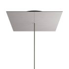 Square XXL Rose-One ceiling rose set with 1 hole and 4 side holes, 400 mm