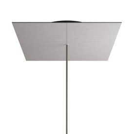   Square XXL Rose-One ceiling rose set with 1 hole and 4 side holes, 400 mm