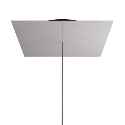 Square XXL Rose-One ceiling rose set with 1 hole and 4 side holes, 400 mm