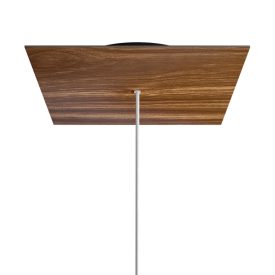   Square XXL Rose-One ceiling rose set with 1 hole and 4 side holes, 400 mm