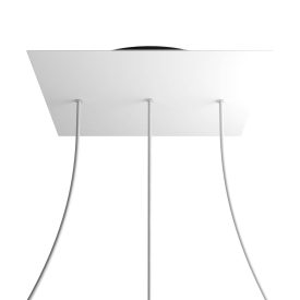   Square XXL Rose-One 3-row ceiling rose set with 4 side holes, 400 mm