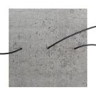 Square XXL Rose-One 3-row ceiling rose set with 4 side holes, 400 mm