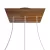 Square XXL Rose-One 3-row ceiling rose set with 4 side holes, 400 mm