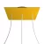 Square XXL Rose-One 3-row ceiling rose set with 4 side holes, 400 mm