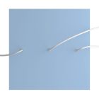 Square XXL Rose-One 3-row ceiling rose set with 4 side holes, 400 mm