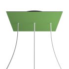 Square XXL Rose-One 3-row ceiling rose set with 4 side holes, 400 mm