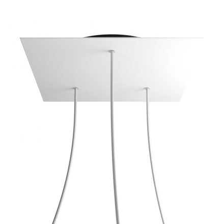 Square XXL Rose-One 3-hole and 4-side hole ceiling rosette set, 400 mm