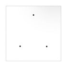 Square XXL Rose-One 3-hole and 4-side hole ceiling rosette set, 400 mm