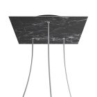 Square XXL Rose-One 3-hole and 4-side hole ceiling rosette set, 400 mm