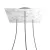 Square XXL Rose-One 3-hole and 4-side hole ceiling rosette set, 400 mm