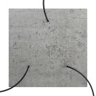 Square XXL Rose-One 3-hole and 4-side hole ceiling rosette set, 400 mm