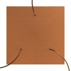 Square XXL Rose-One 3-hole and 4-side hole ceiling rosette set, 400 mm