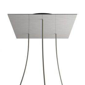   Square XXL Rose-One 3-hole and 4-side hole ceiling rosette set, 400 mm