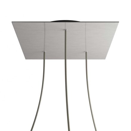 Square XXL Rose-One 3-hole and 4-side hole ceiling rosette set, 400 mm