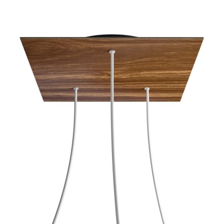 Square XXL Rose-One 3-hole and 4-side hole ceiling rosette set, 400 mm