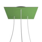 Square XXL Rose-One 3-hole and 4-side hole ceiling rosette set, 400 mm