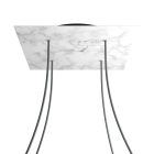 Square XXL Rose-One 4-hole and 4-side hole ceiling rosette set, 400 mm