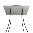 Square XXL Rose-One 4-hole and 4-side hole ceiling rosette set, 400 mm