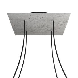   Square XXL Rose-One 4-hole and 4-side hole ceiling rosette set, 400 mm