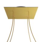 Square XXL Rose-One 4-hole and 4-side hole ceiling rosette set, 400 mm