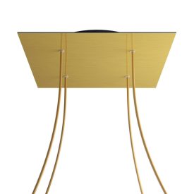   Square XXL Rose-One 4-hole and 4-side hole ceiling rosette set, 400 mm