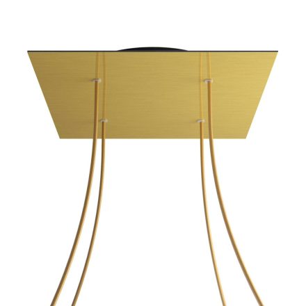 Square XXL Rose-One 4-hole and 4-side hole ceiling rosette set, 400 mm