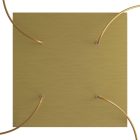 Square XXL Rose-One 4-hole and 4-side hole ceiling rosette set, 400 mm