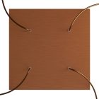 Square XXL Rose-One 4-hole and 4-side hole ceiling rosette set, 400 mm