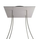 Square XXL Rose-One 4-hole and 4-side hole ceiling rosette set, 400 mm