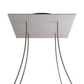   Square XXL Rose-One 4-hole and 4-side hole ceiling rosette set, 400 mm