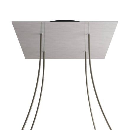 Square XXL Rose-One 4-hole and 4-side hole ceiling rosette set, 400 mm