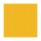 Square XXL Rose-One 4-hole and 4-side hole ceiling rosette set, 400 mm