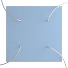 Square XXL Rose-One 4-hole and 4-side hole ceiling rosette set, 400 mm