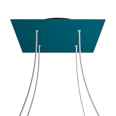 Square XXL Rose-One 4-hole and 4-side hole ceiling rosette set, 400 mm