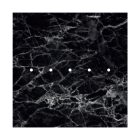 Square XXL Rose-One 5-row ceiling rose set with 4 side holes, 400 mm