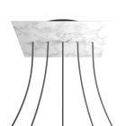 Square XXL Rose-One 5-row ceiling rose set with 4 side holes, 400 mm