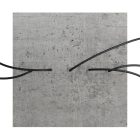 Square XXL Rose-One 5-row ceiling rose set with 4 side holes, 400 mm