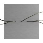 Square XXL Rose-One 5-row ceiling rose set with 4 side holes, 400 mm