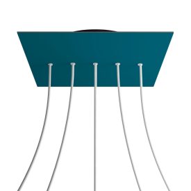   Square XXL Rose-One 5-row ceiling rose set with 4 side holes, 400 mm