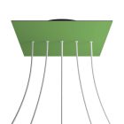 Square XXL Rose-One 5-row ceiling rose set with 4 side holes, 400 mm