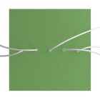 Square XXL Rose-One 5-row ceiling rose set with 4 side holes, 400 mm