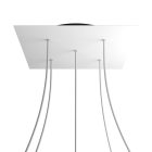 Square XXL Rose-One 5-hole and 4-side hole ceiling rosette set, 400 mm