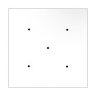 Square XXL Rose-One 5-hole and 4-side hole ceiling rosette set, 400 mm