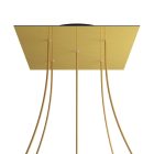 Square XXL Rose-One 5-hole and 4-side hole ceiling rosette set, 400 mm