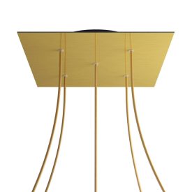   Square XXL Rose-One 5-hole and 4-side hole ceiling rosette set, 400 mm