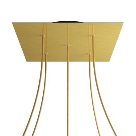 Square XXL Rose-One 5-hole and 4-side hole ceiling rosette set, 400 mm