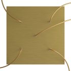 Square XXL Rose-One 5-hole and 4-side hole ceiling rosette set, 400 mm