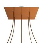 Square XXL Rose-One 5-hole and 4-side hole ceiling rosette set, 400 mm