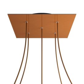   Square XXL Rose-One 5-hole and 4-side hole ceiling rosette set, 400 mm