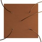 Square XXL Rose-One 5-hole and 4-side hole ceiling rosette set, 400 mm